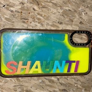 Shaunti Casetify phone case for iPhone X,glow in the dark,yellow and blue